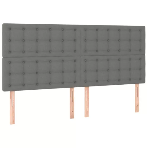 Sötétszürke szövet fejtámla 180x5x118/128 cm