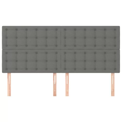 Sötétszürke szövet fejtámla 180x5x118/128 cm
