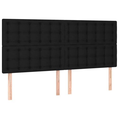 Fekete szövet fejtámla 200 x 5 x 118/128 cm