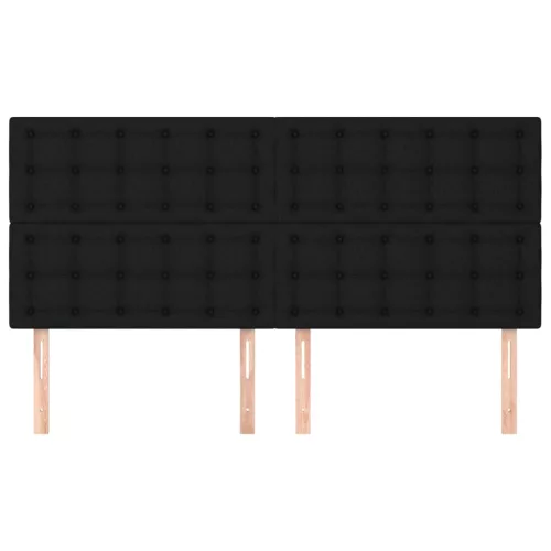 Fekete szövet fejtámla 200 x 5 x 118/128 cm