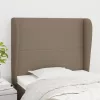 Tópszínű szövet fejtámla szárnyakkal 93 x 23 x 118/128 cm
