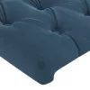 Sötétkék bársony fejtámla szárnyakkal 93 x 23 x 118/128 cm