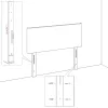 Sötétkék bársony fejtámla szárnyakkal 103 x 23 x 118/128 cm