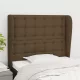 Sötétbarna szövet fejtámla szárnyakkal 103 x 23 x 118/128 cm
