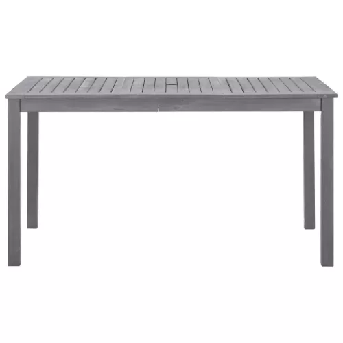 Szürke antikolt tömör akácfa kerti asztal 140 x 80 x 74 cm