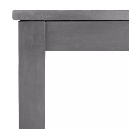Szürke antikolt tömör akácfa kerti asztal 140 x 80 x 74 cm