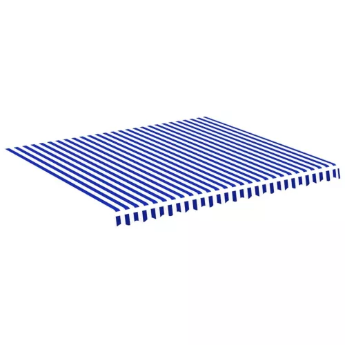 Kék és fehér csere napellenző ponyva 4 x 3,5 m