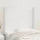 Fehér műbőr fejtámla szárnyakkal 93x16x118/128 cm