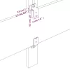 Fekete szövet bársony szárnyakkal 163x16x118/128 cm