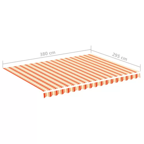 Sárga és narancssárga csere napellenző ponyva 4 x 3 m