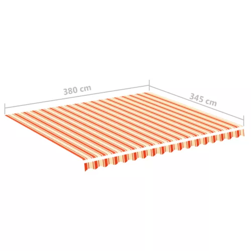 Sárga és narancssárga csere napellenző ponyva 4 x 3,5 m