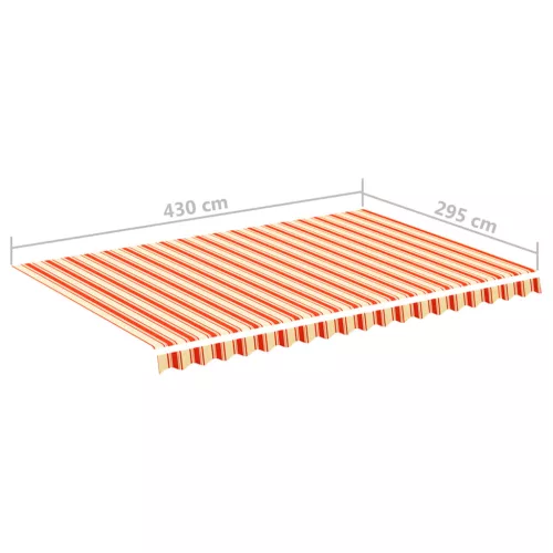 Sárga és narancssárga csere napellenző ponyva 4,5 x 3 m