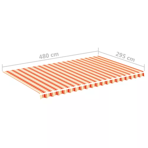 Sárga és narancssárga csere napellenző ponyva 5 x 3 m