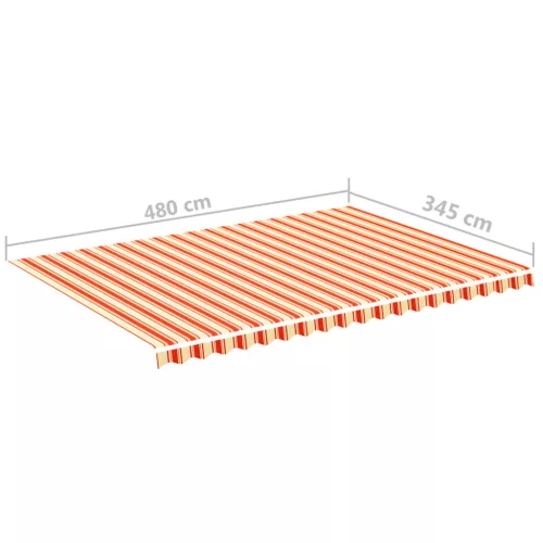 Sárga és narancssárga csere napellenző ponyva 5 x 3,5 m