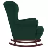 Sötétzöld Bársony és Tömörfa Hintaszék