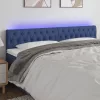 Kék szövet LED-es fejtámla 200x7x78/88 cm