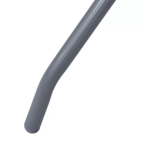 Világosszürke acél és üveg kerti asztal 60 cm