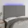 Sötétszürke szövet LED-es fejtámla 144x5x118/128 cm