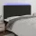 Fekete szövet LED-es fejtámla 160x5x118/128 cm