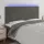 Sötétszürke bársony LED-es fejtámla 160x5x118/128 cm