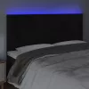Fekete bársony LED-es fejtámla 160x5x118/128 cm