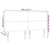 Fekete bársony LED-es fejtámla 160x5x118/128 cm