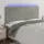 Világosszürke bársony LED-es fejtámla 180x5x118/128 cm