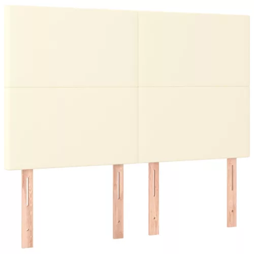Krémszínű műbőr LED-es fejtámla 144x5x118/128 cm