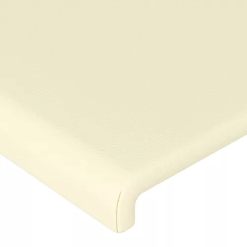 Krémszínű műbőr LED-es fejtámla 144x5x118/128 cm