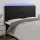 Fekete műbőr LED-es fejtámla 160x5x118/128 cm