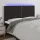 Fekete szövet LED-es fejtámla 200x5x118/128 cm