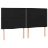 Fekete szövet LED-es fejtámla 200x5x118/128 cm