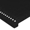 Fekete szövet LED-es fejtámla 200x5x118/128 cm