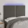 Sötétszürke bársony LED-es fejtámla 144x5x118/128 cm