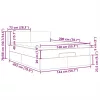 Sötétszürke bársony LED-es fejtámla 144x5x118/128 cm