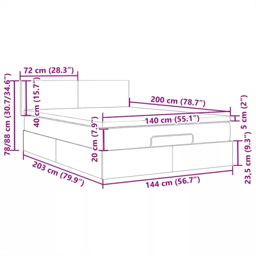 Sötétszürke bársony LED-es fejtámla 144x5x118/128 cm