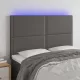 Szürke műbőr LED-es fejtámla 144x5x118/128 cm