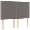 Szürke műbőr LED-es fejtámla 144x5x118/128 cm
