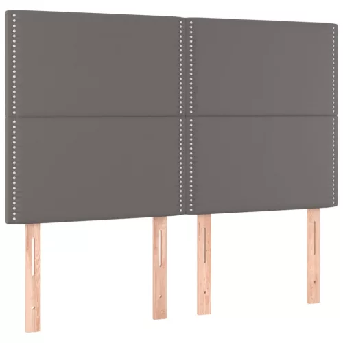 Szürke műbőr LED-es fejtámla 144x5x118/128 cm