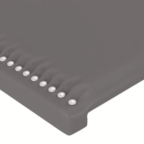 Szürke műbőr LED-es fejtámla 144x5x118/128 cm