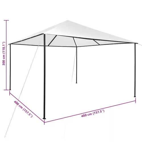 Fehér pavilon 4 x 4 x 3 m 180 g/m²