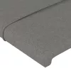 Sötétszürke szövet LED-es fejtámla 144x5x118/128 cm