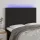 Fekete szövet LED-es fejtámla 144x5x118/128 cm