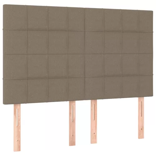 Tópszínű szövet LED-es fejtámla 144x5x118/128 cm