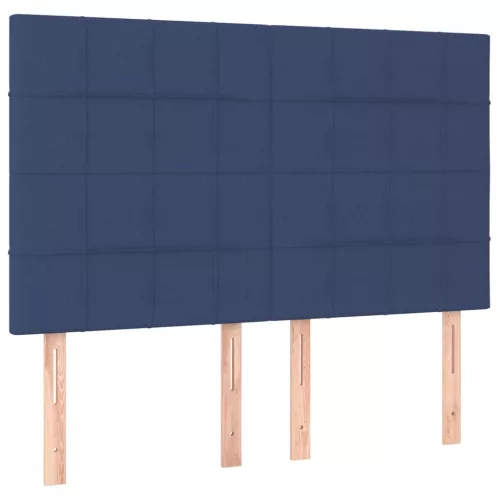 Kék szövet LED-es fejtámla 144x5x118/128 cm
