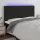 Fekete szövet LED-es fejtámla 180x5x118/128 cm