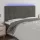 Sötétszürke bársony LED-es fejtámla 160x5x118/128 cm