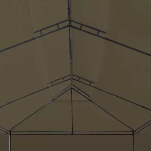 Tópszínű pavilon függönyökkel 600 x 298 x 270 cm 180 g/m²