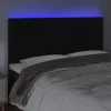 Fekete bársony LED-es fejtámla 160x5x118/128 cm