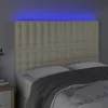 Krémszínű műbőr LED-es fejtámla 144x5x118/128 cm